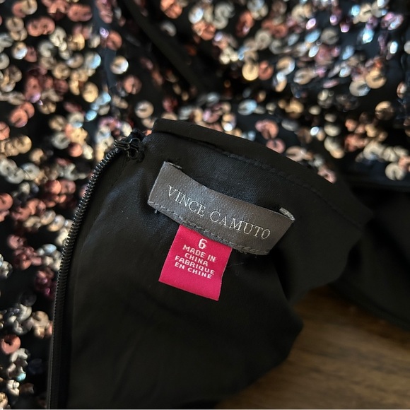 Vince Camuto Sparkling Black and Pink Mini Dress - Picture 6 of 15